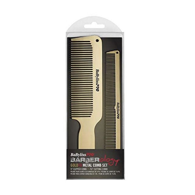 BabylissPRO GOLDFX Metal Comb 2-Pack