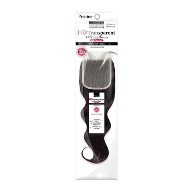 Pristine 4X5 Hd Transparent Body Wave Human Hair