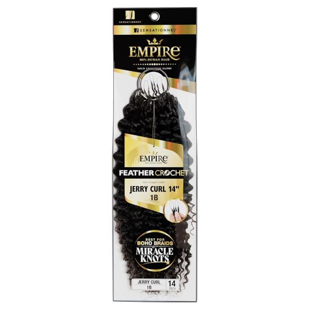 Empire Human Hair Jerry Curl Feather Crochet Braids