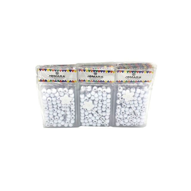 Plastic Bead Big Blister White by Jomara JMR-52930