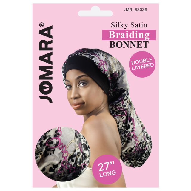 Silky Satin Braiding Bonnet Design by Jomara JMR-53036