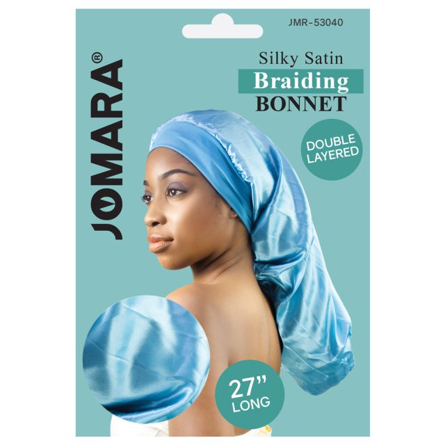 Silky Satin Braiding Bonnet Sky Blue by Jomara JMR-53040