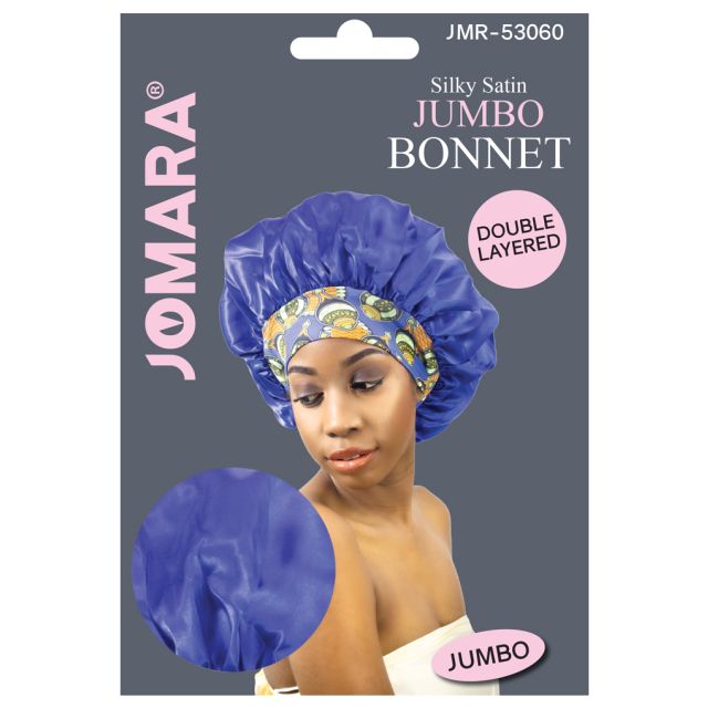 Silky Satin Jumbo Bonnet Double Layered Night Blue by Jomara JMR-53060