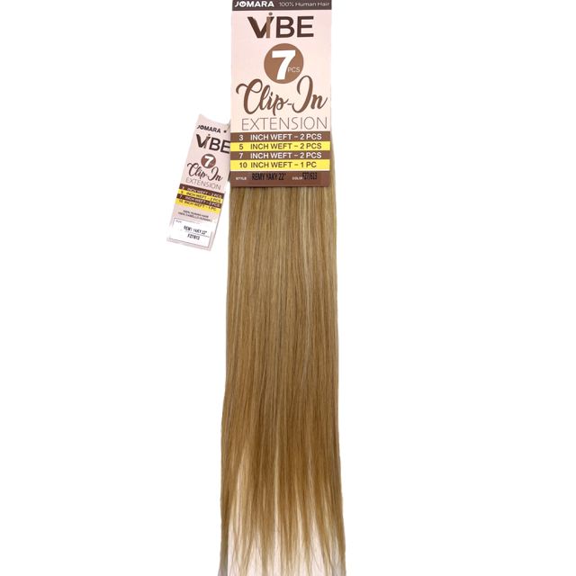 100% Human Hair 7PCS Clip-In Remy Yaky by Vibe