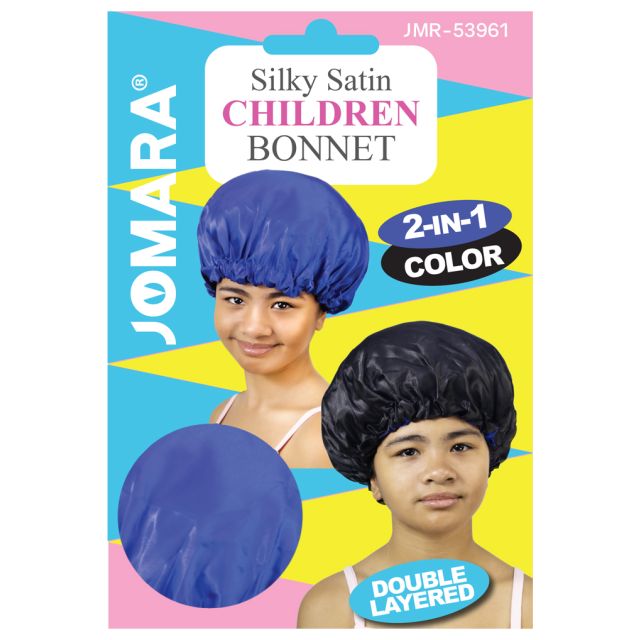 Silky Satin Children Bonnet Double Layered Multicolor by Jomara JMR-53961
