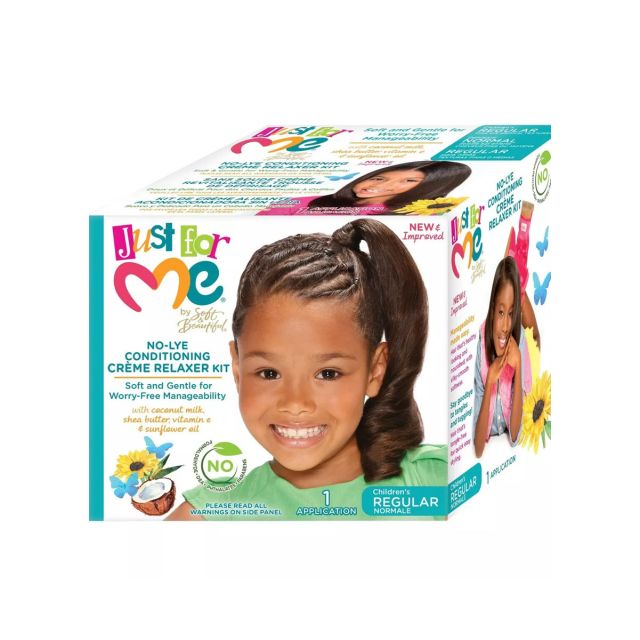 Just For Me No- Lye Conditioning Creme Relaxer Kit /Reg