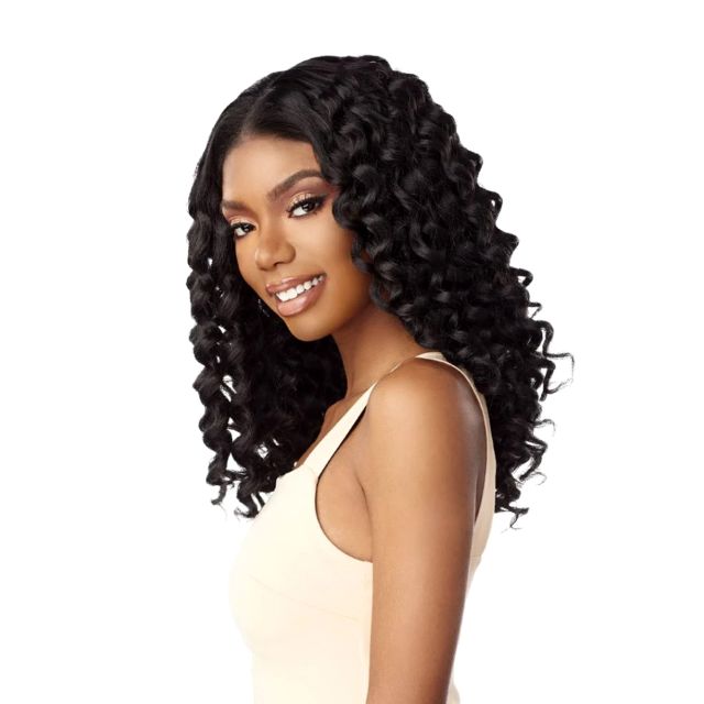 Sensationnel Glueless Textured Lace Wig Y-Part Kinky Rod Curl 18”