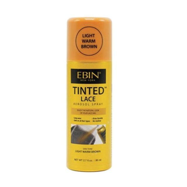 Ebin Light Warm Brown Tintedlace Aerosol Spray 80 ml