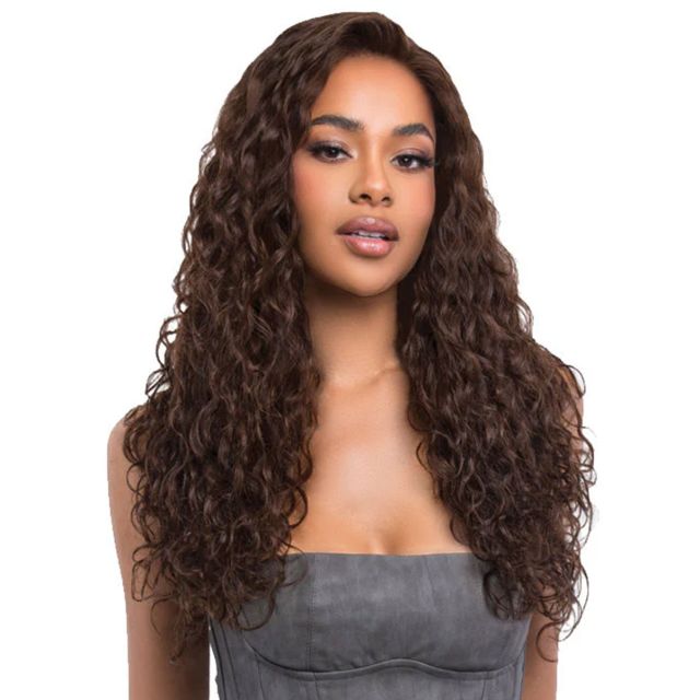 Indiremi 13X4 Malaysian Wave Human Hair Deep Lace Wig 24"