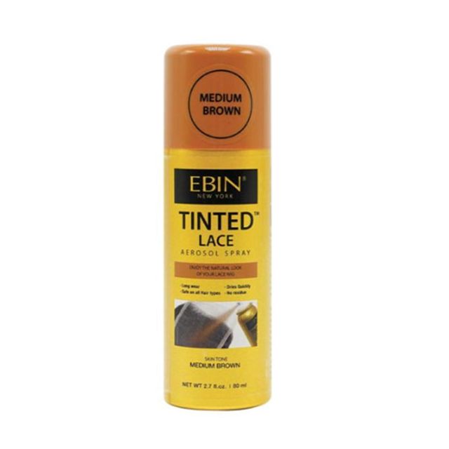 Ebin Medium Brown Tinted lace Aerosol Spray 80 ml