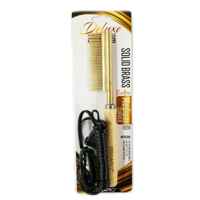 StellaPro Deluxe Electric Pressing Comb Curved