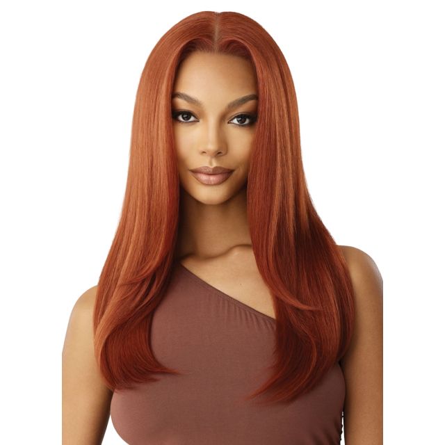 Outre 5X5 Human Hair Natural Yaki Closure Lace Wig 22"