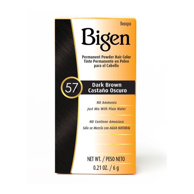 Bigen Permanent Powder Hair Color 57 Dark Brown 0.21oz