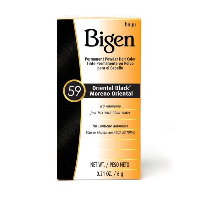 Bigen Permanent Powder Hair Color 59 Oriental Black 0.21oz