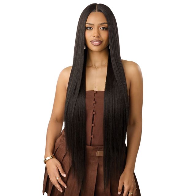 Outre Perfect Hairline Nueblend 13X6 Human Hair Straight Glueless Lace Wig 40"