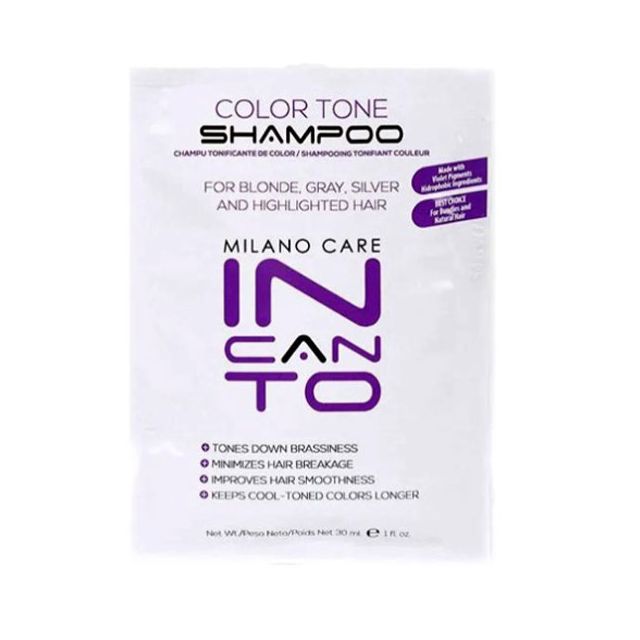 Milano Care Incanto Color Tone Shampoo For Blonde, Gray, Silver And Highlighted Hair 1oz