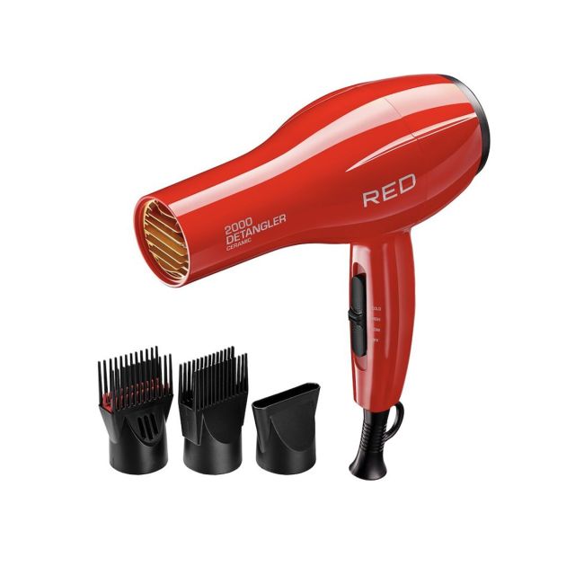 RED BY KISS 2000 Detangler Ceramic Red Dryer BD10N
