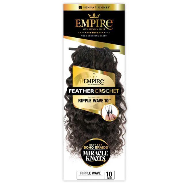 Sensationnel Empire Human Hair Ripple Wave Feather Crochet