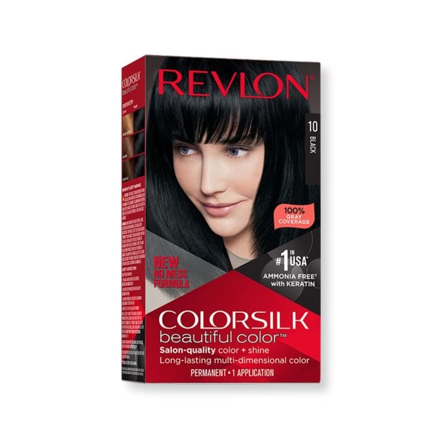 #1 In USA ColorSilk 3D Color Now With Keratin 10 Balck 1APP Kit by Revlon RR69510