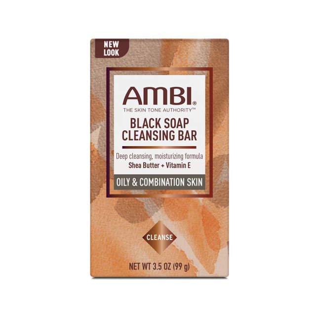 Ambi African Black Soap Face & Body Soap Bar For Oily & Combination Skin 3.5oz