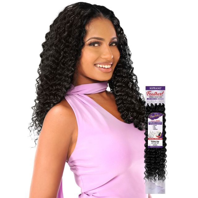 Soprano Human Hair Feather Line Soft Deep Invisible Crochet