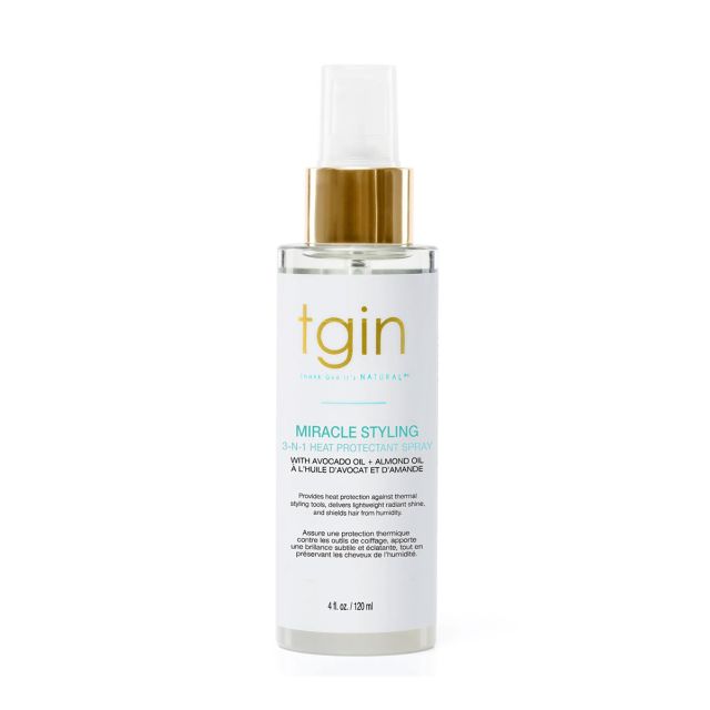 Tgin Miracle Styling 3-N-1 Heat Protectant Spray 4 oz