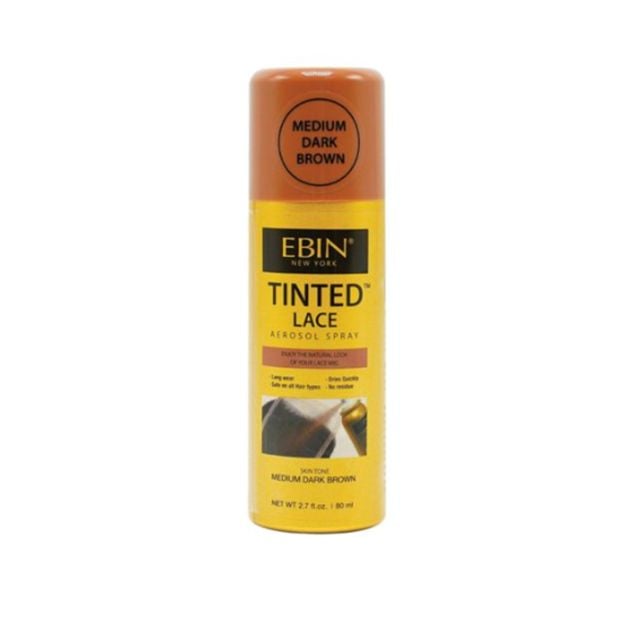 Ebin Tinted Lace  Aerosol Spray-medium Dark Brown 80 ml