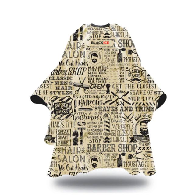 Black Ice Vintage Barber Cape BVE009VIN
