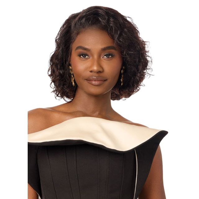 Outre My Tresses 13X4 Virgin Wavy Bob Human Hair Glueless Lace Wig 12"