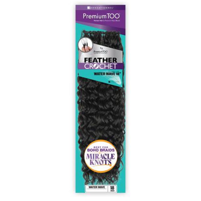 Sensationnel Premium Too Human Hair Water Wave Feather Crochet