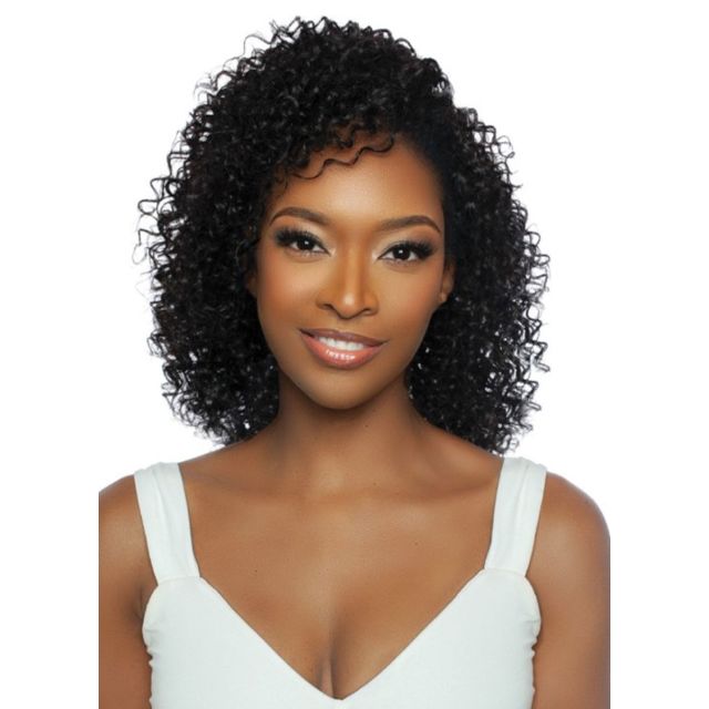 Trill Versatile Human Hair Water Wave Entirley Glueless Half Wig 14"