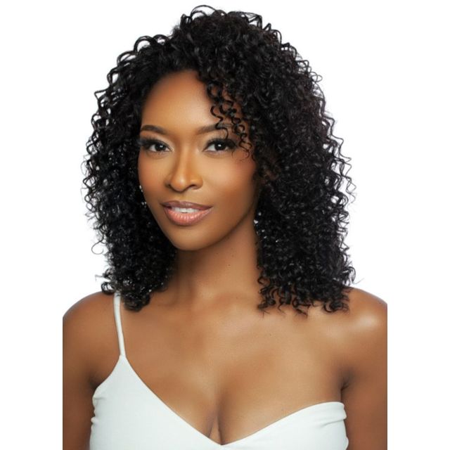 Trill Versatile Human Hair Water Wave Entirley Glueless Half Wig 18"