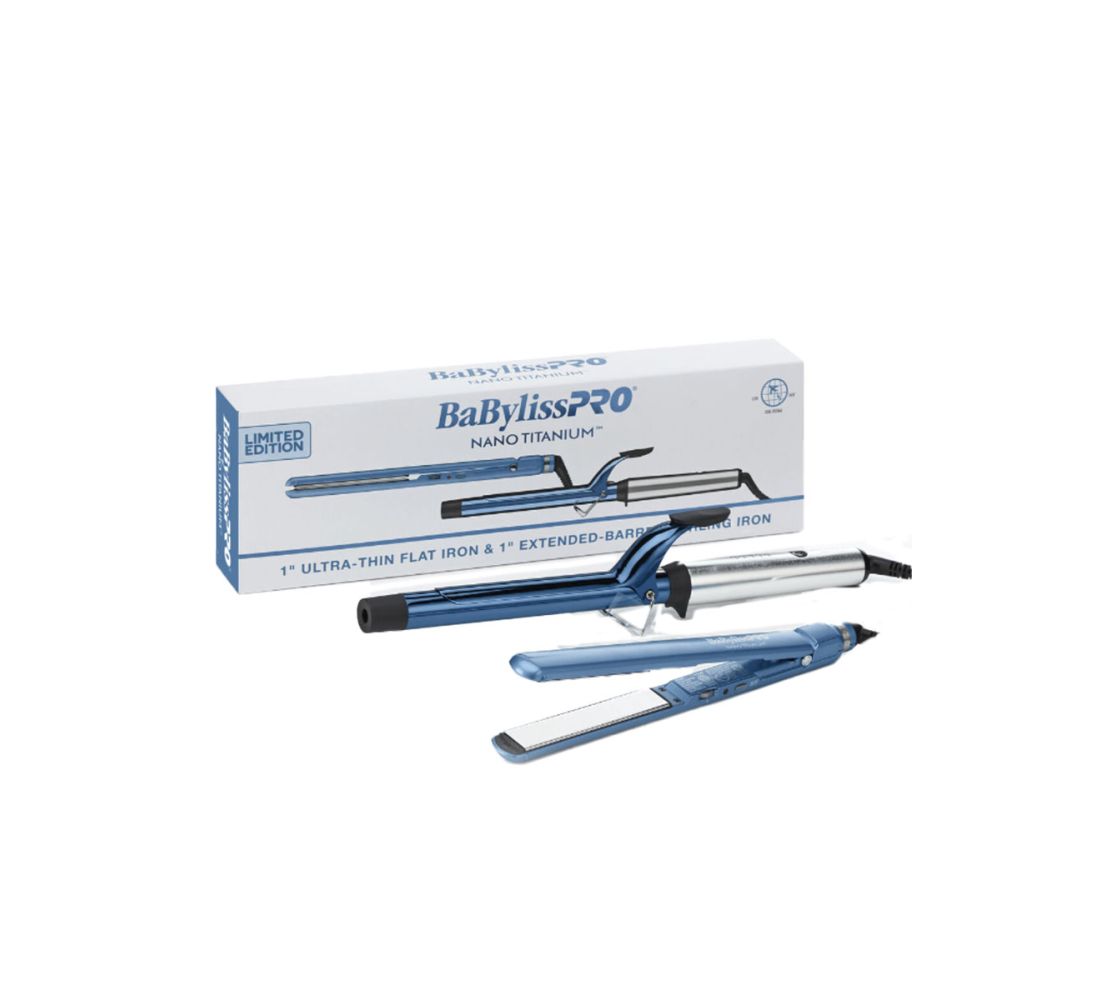 Nano Titanium 1 Ultra-Thin Flat Iron & 1 Extended-Barrel  display picture 3