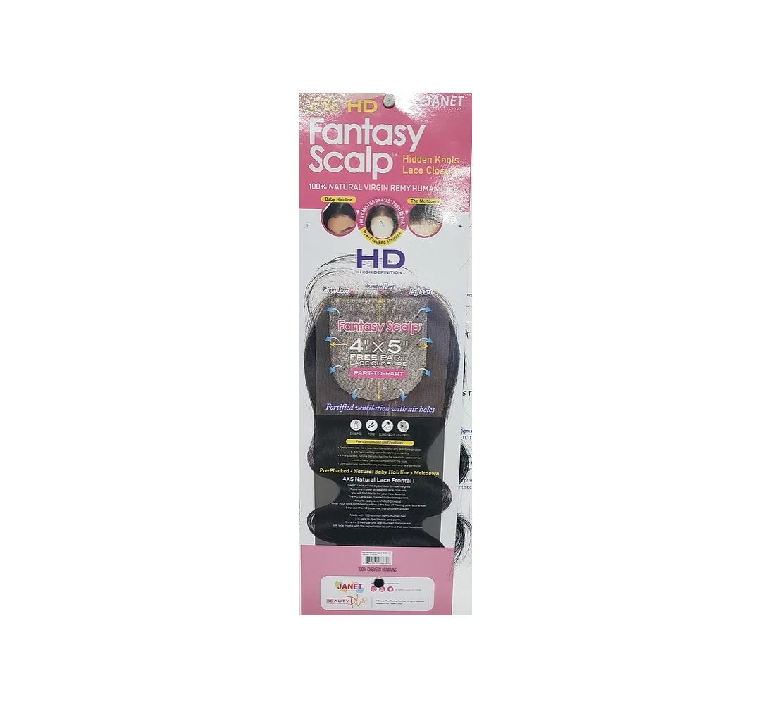 4X5 Hd Body Lace Closure Fantasy Scalp by Janet Collection