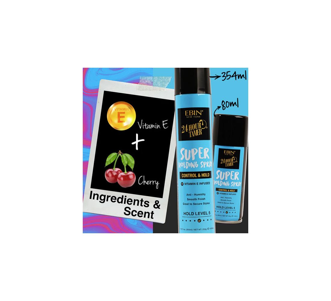 EBIN 24 Hour Tamer Super Holding Spray [Control & Hold] (11.97oz)