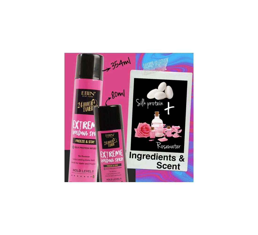 洋楽 G-Rap Ebani & Her Business 24 Hour Tamer Extreme Holding Spray Freeze & Stay (2.7 oz