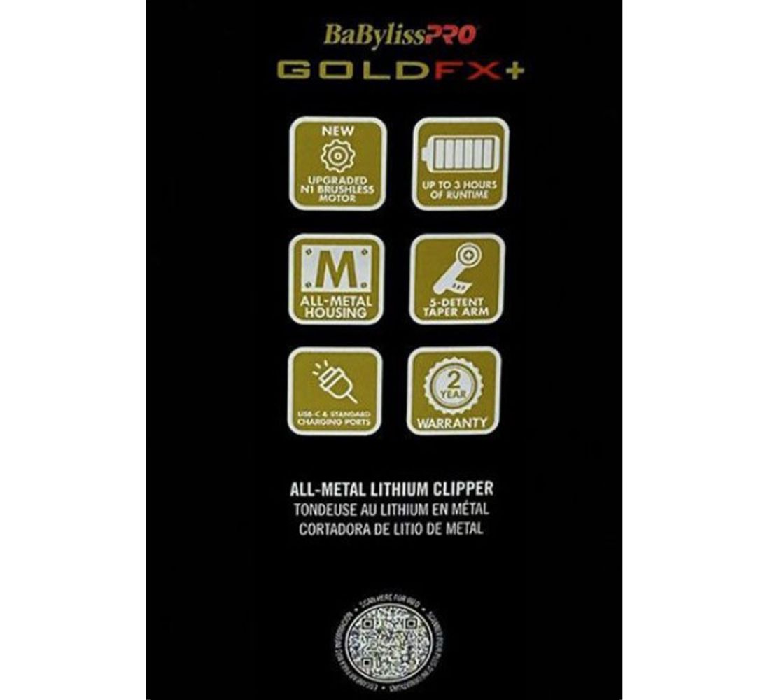 GoldFX All-Metal Lithium Clipper by BabylissPro FX870NG