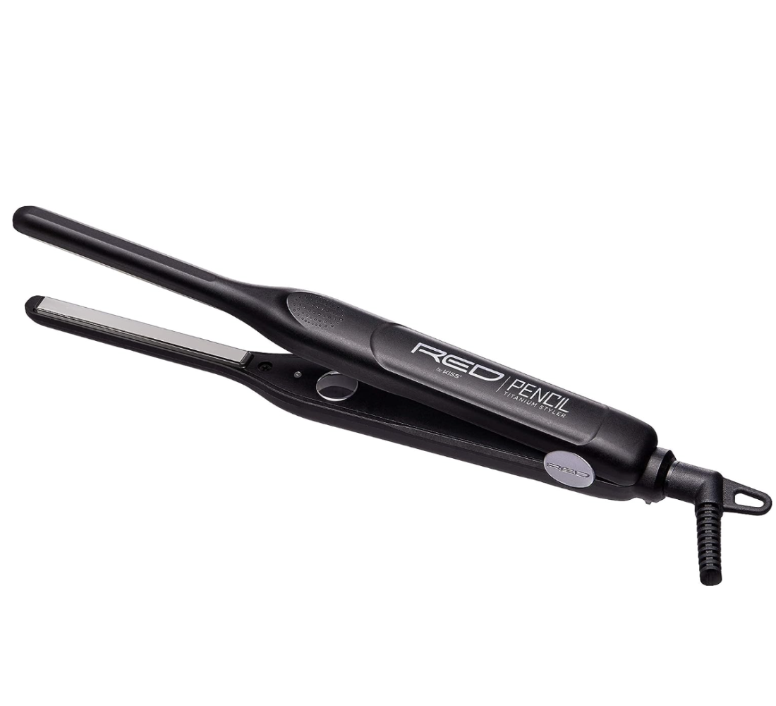 RED KISS Pencil Titanium Styler 3 10 Flat Iron the Thinnest for Edge Styling FITS030
