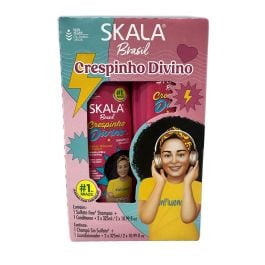 Kit Shampoo+Condicionador      325 ml + 325 ml  Crespinho Divino  Skala Expert  Óleo de Coco e Linhaça      Cab-026