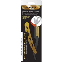 Black Ice Gold/Black/Gold Straight Razor BIC601-2 | Joes Beauty