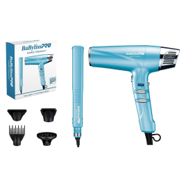 Nano Titanium Limited Edition Styling Set Dual Ionic 1 1 4 Flat Iron Dryer by BabylissPro BNTPP55 Joes Beauty