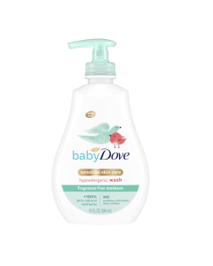 Baby Dove Sensitive Skin Care Hypoallergenic Wash Fragrance Free Moisture (13oz)