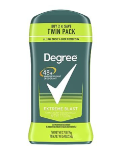 Degree 48H Antiperspirant Deodorant Extreme Blast Twin Pack 2.7oz Each