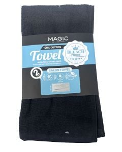 Magic 100% Cotton Black Towel 16"X29" 2 Pieces