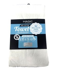 Magic 100% Cotton White Towel 16"X29" 2 Pieces