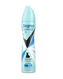 Degree Ultraclear Black+White Dry Spray 72H Pure Clean Antiperspirant Deodorant 3.8oz