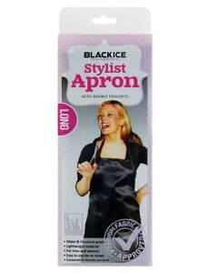 Black Ice Black Longt Stylist Apron With Double Poackets - BVE006BLA