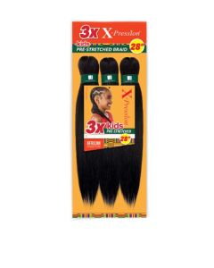 3X X-Pression Kids Pre-Stretched Braid 28" by African Collection