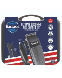 BARBASOL Ultimate Grooming Pro Clipper Kit 20PCS With Blades CBH1-4003-KIT