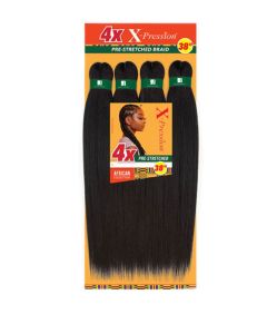 4x X-pression Pre-stretched Braid 38" By African Collection